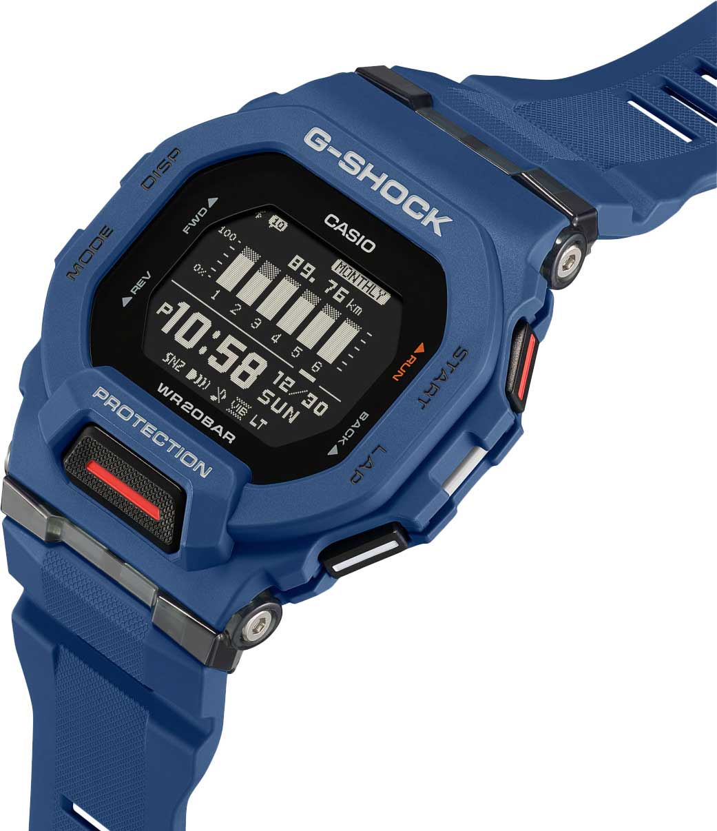 Японские спортивные наручные часы Casio G-SHOCK GBD-200-2ER с хронографом