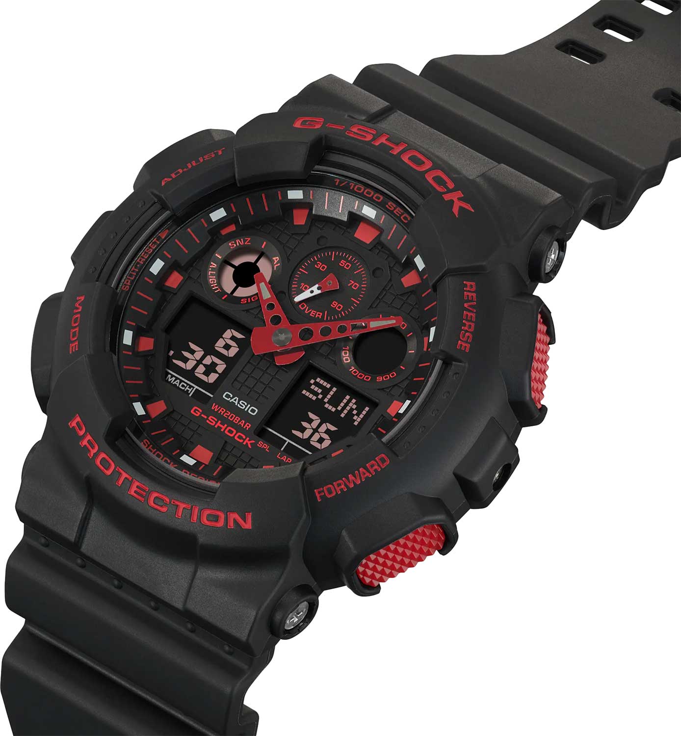 Японские наручные часы Casio G-SHOCK GA-100BNR-1A с хронографом