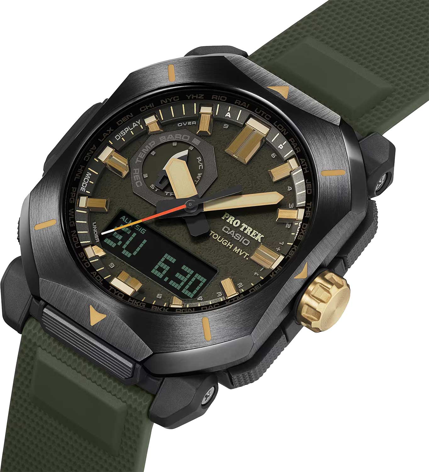 Японские наручные часы Casio Pro Trek PRW-6900Y-3E с хронографом