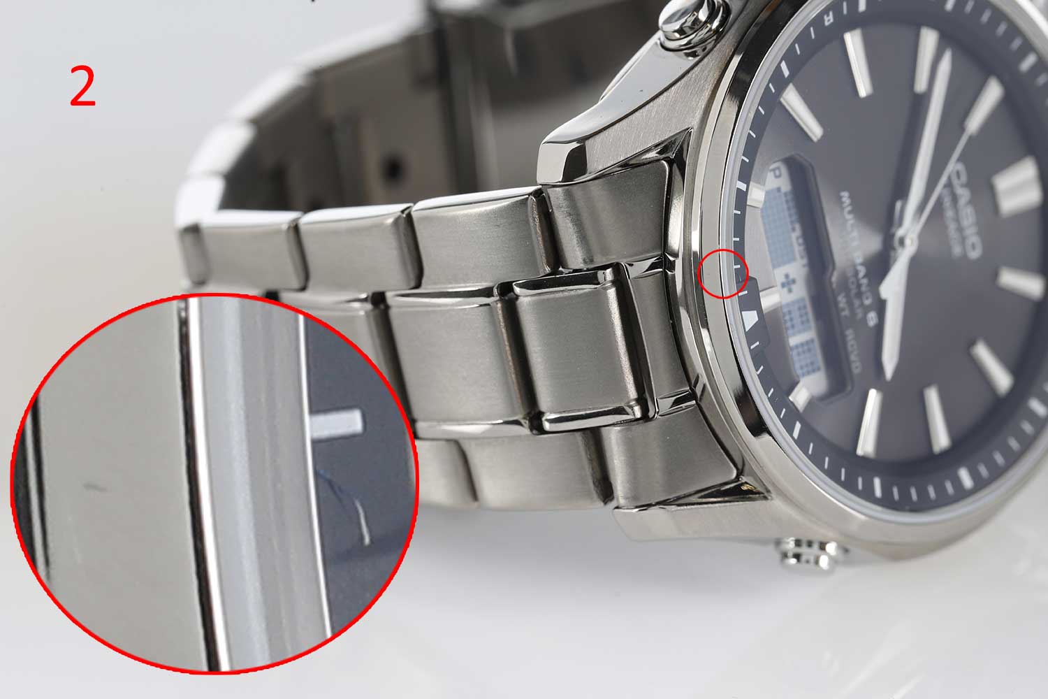 Японские титановые наручные часы Casio Radio Controlled LCW-M100TSE-1A с хронографом