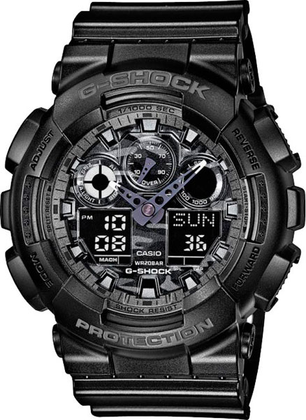 Японские наручные часы Casio G-SHOCK GA-100CF-1A с хронографом
