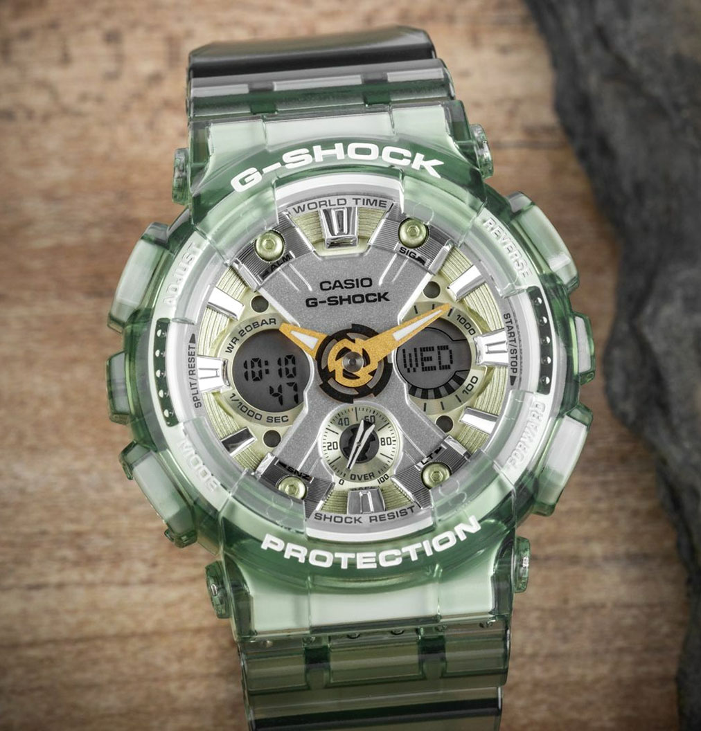 Японские наручные часы Casio G-SHOCK GMA-S120GS-3AER с хронографом