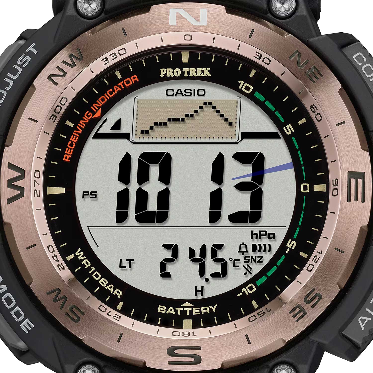 Японские наручные часы Casio Pro Trek PRW-3400Y-5 с хронографом