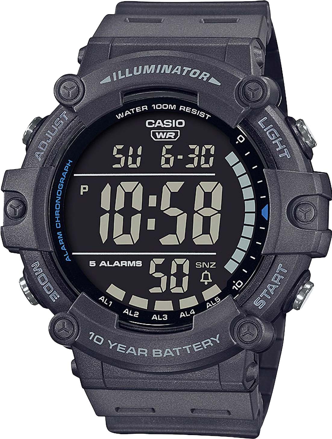 Японские наручные часы Casio Illuminator AE-1500WH-8BVEF с хронографом