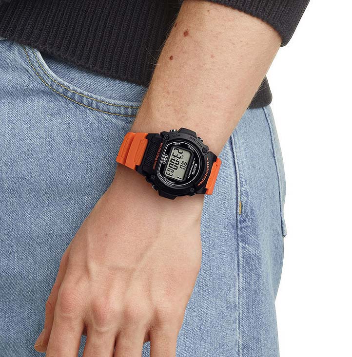 Японские наручные часы Casio Collection W-219H-4AVEF с хронографом