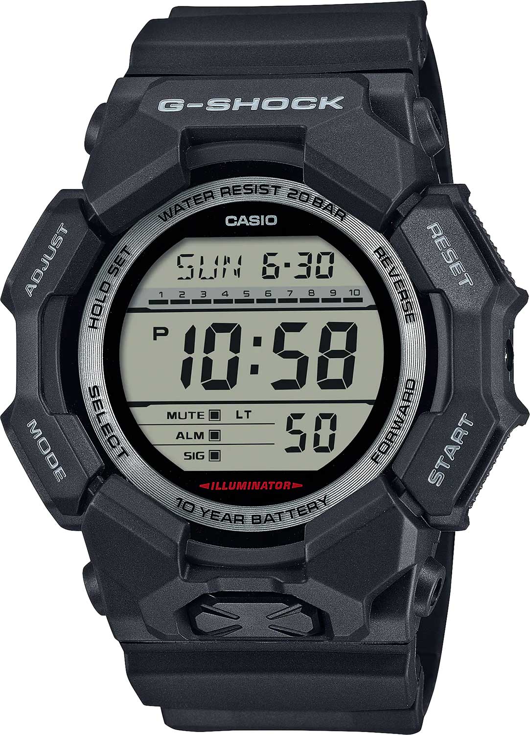 Японские наручные часы Casio G-SHOCK GD-010-1 с хронографом