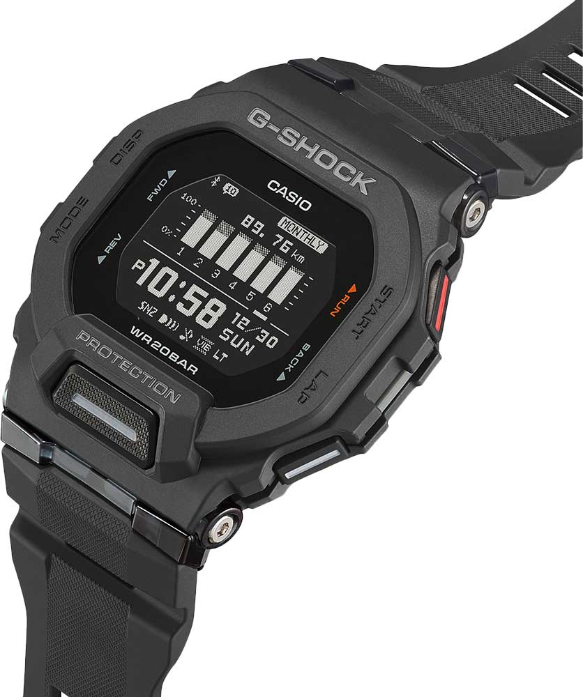 Японские спортивные наручные часы Casio G-SHOCK GBD-200-1ER с хронографом