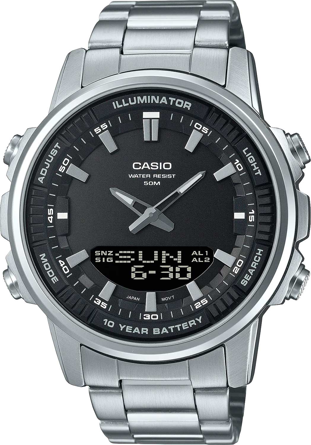 Японские наручные часы Casio Collection AMW-880D-1A с хронографом