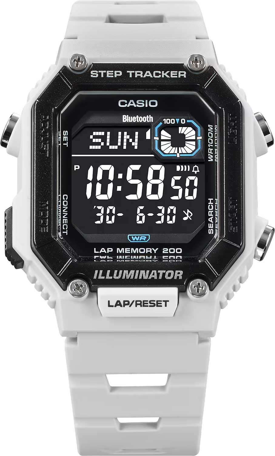 Японские спортивные наручные часы Casio Collection WS-B1000-8B с хронографом