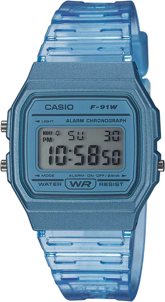 Японские наручные часы Casio Illuminator F-91WS-2EF с хронографом