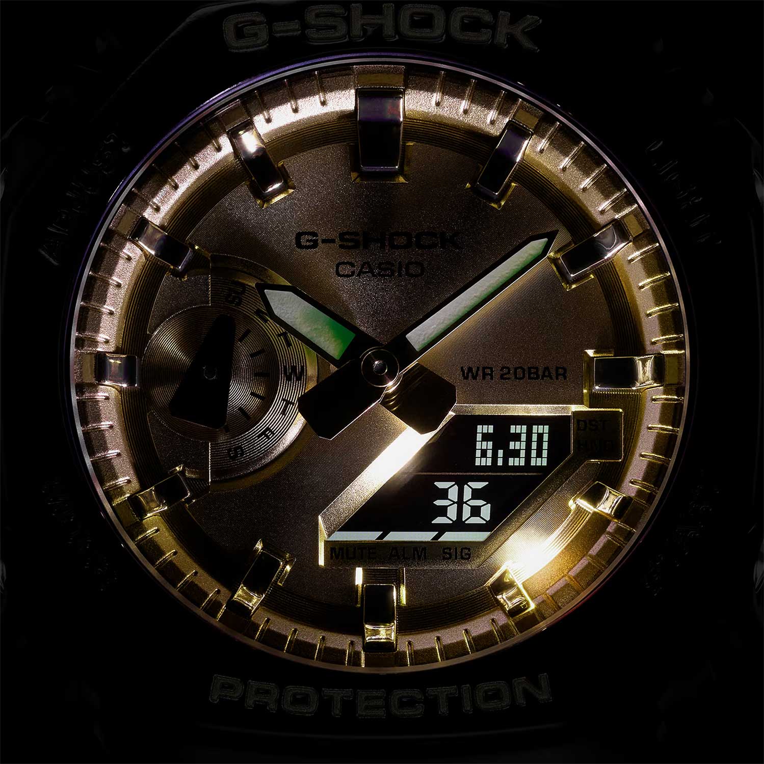 Японские наручные часы Casio G-SHOCK GA-2100GB-1A с хронографом