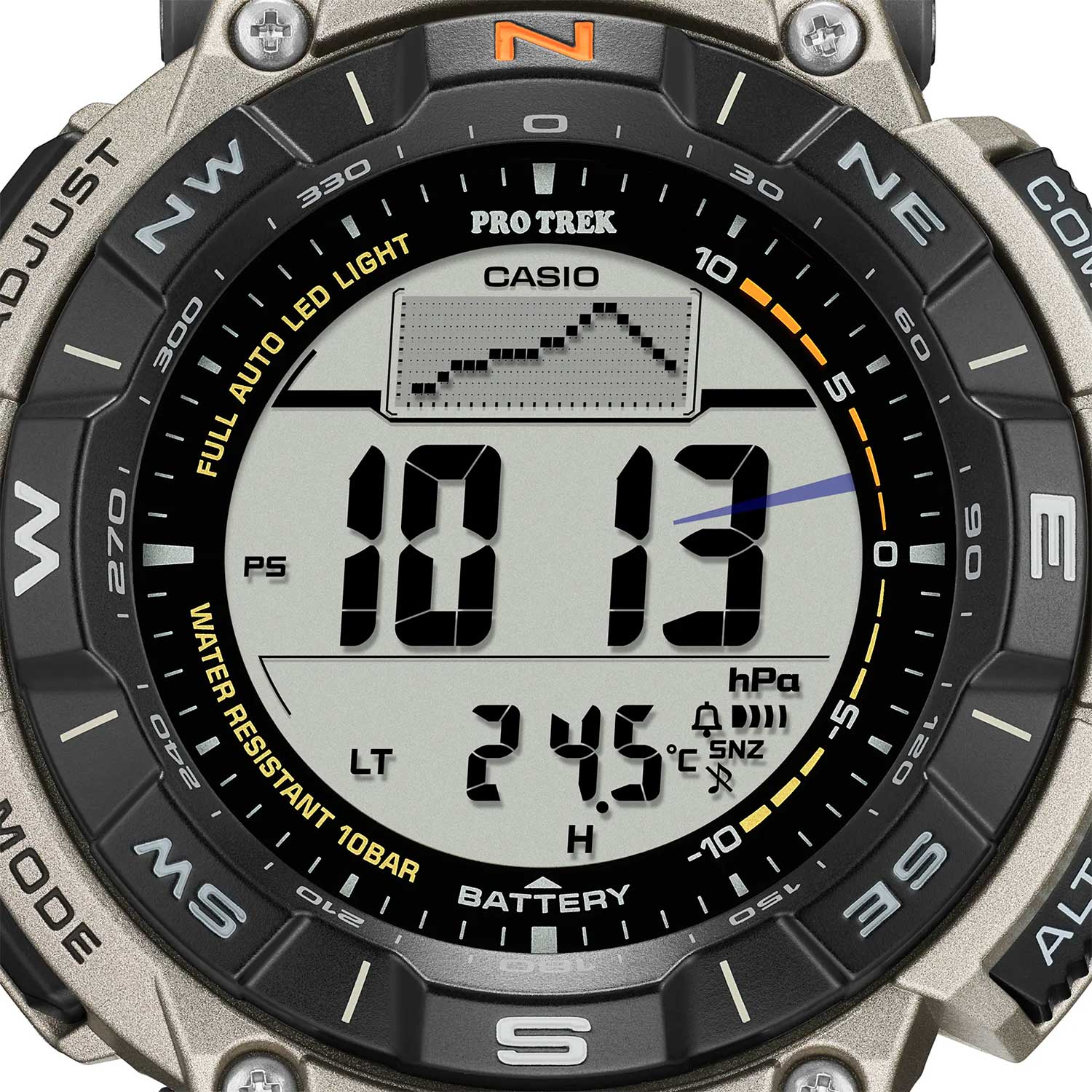 Японские наручные часы Casio Pro Trek PRG-340T-7E с хронографом