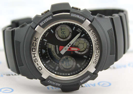 Японские наручные часы Casio G-SHOCK AW-590-1A с хронографом