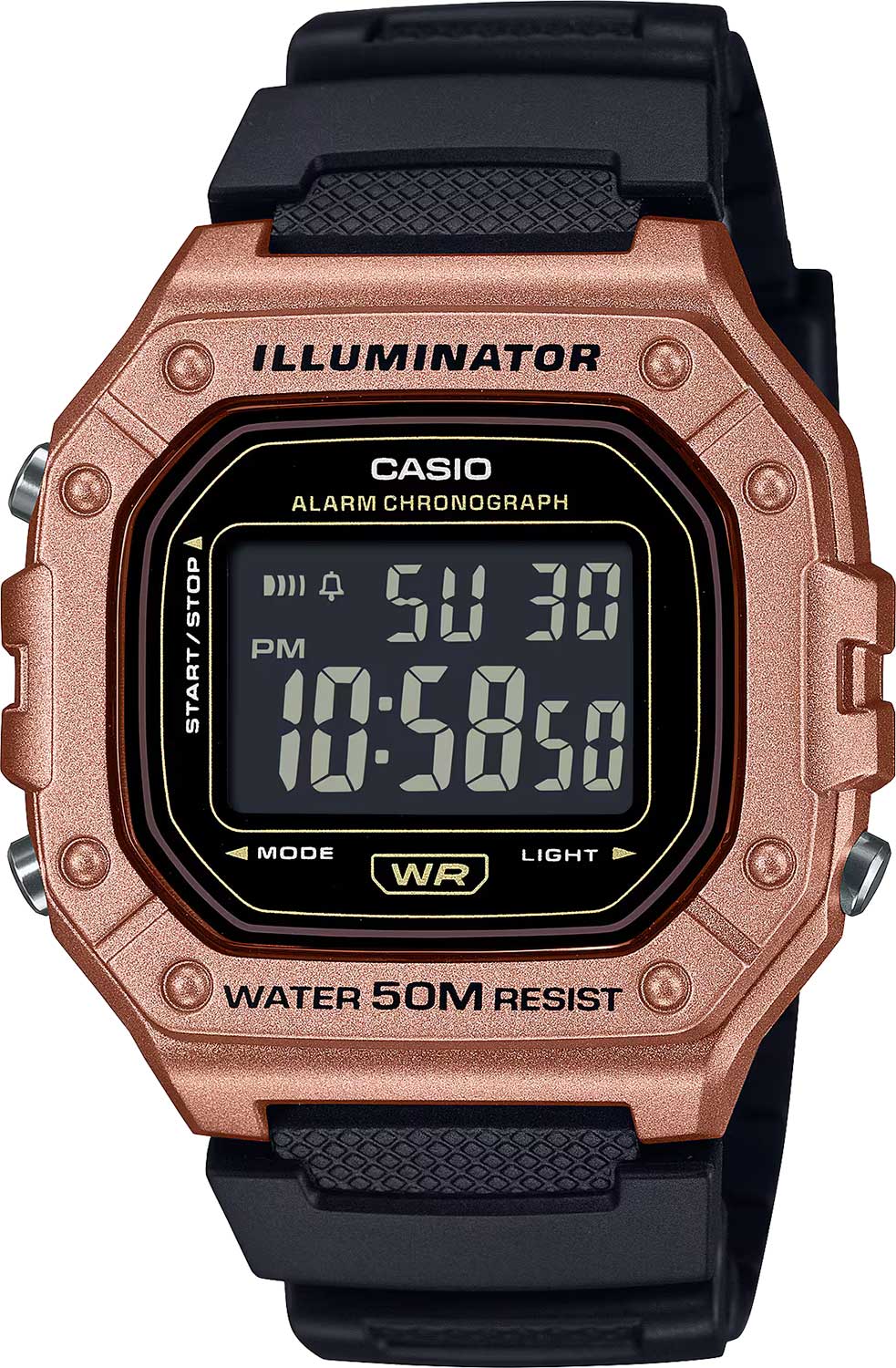 Японские наручные часы Casio Collection W-218HM-5B с хронографом