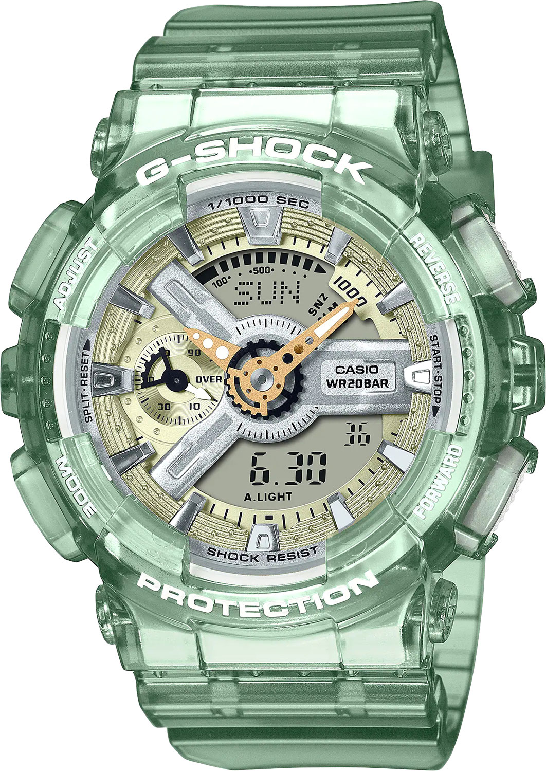 Японские наручные часы Casio G-SHOCK GMA-S110GS-3AER с хронографом