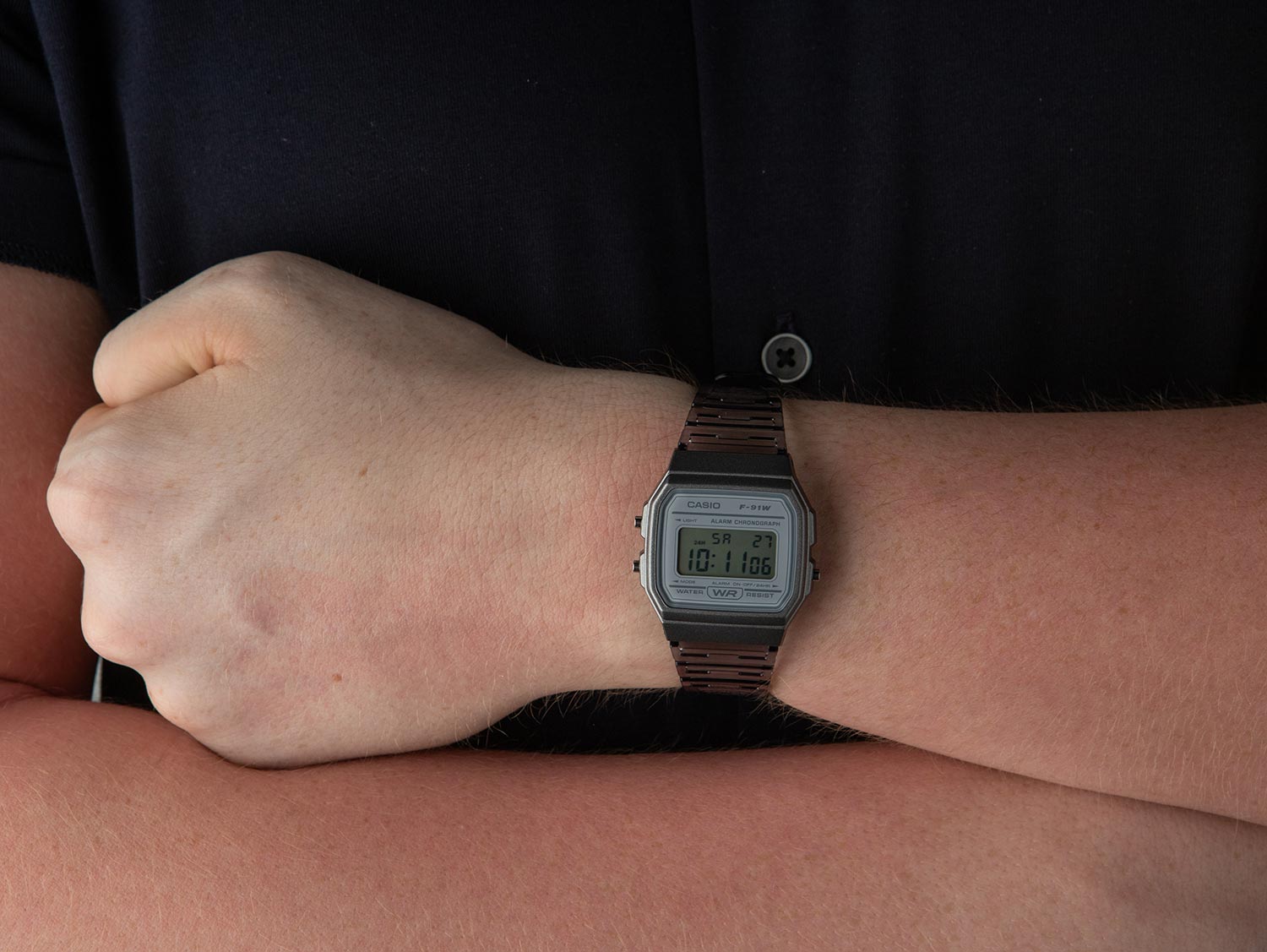 Японские наручные часы Casio Illuminator F-91WS-8EF с хронографом