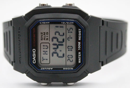 Японские наручные часы Casio Collection W-800H-1A с хронографом