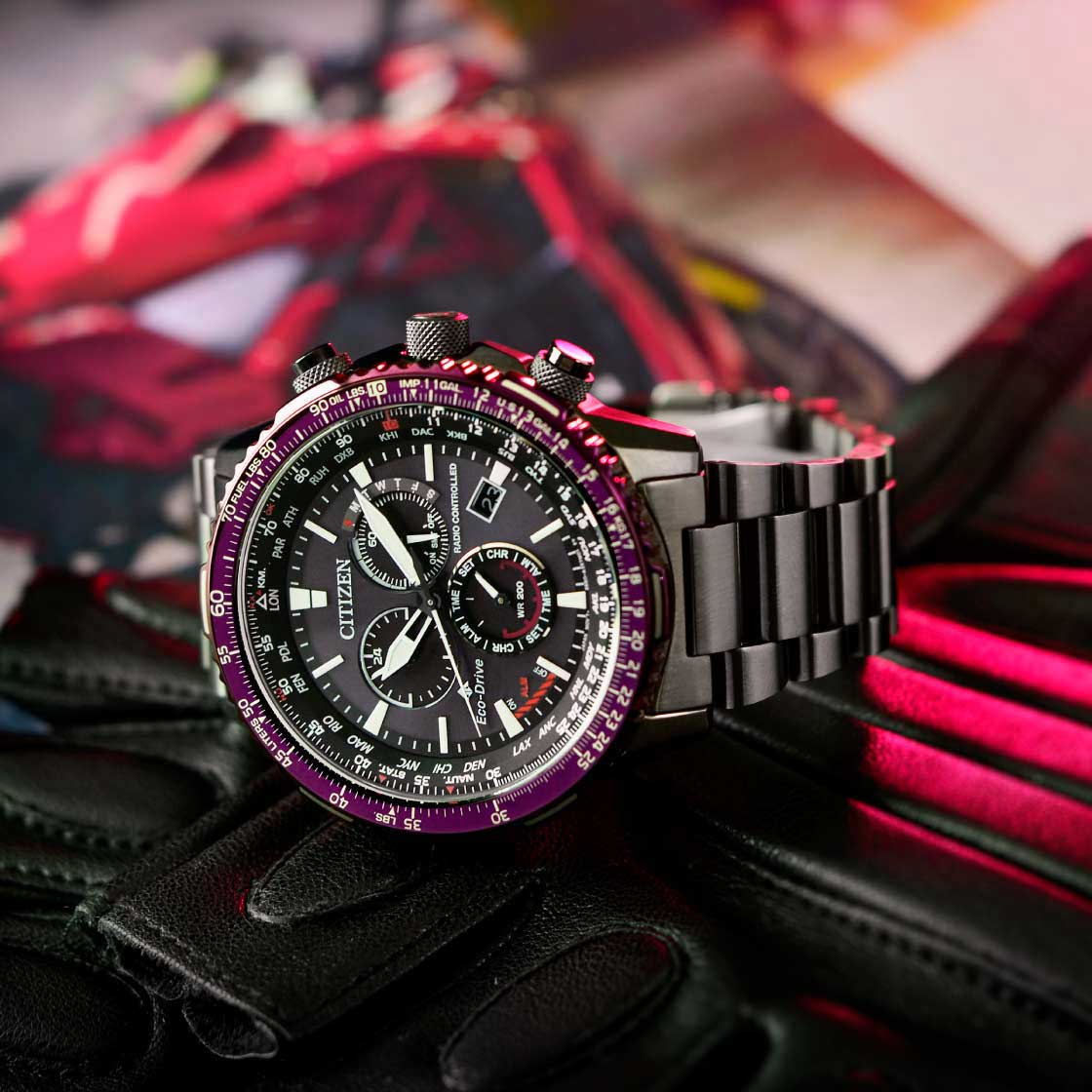 Японские наручные часы Citizen CB5009-55E с хронографом