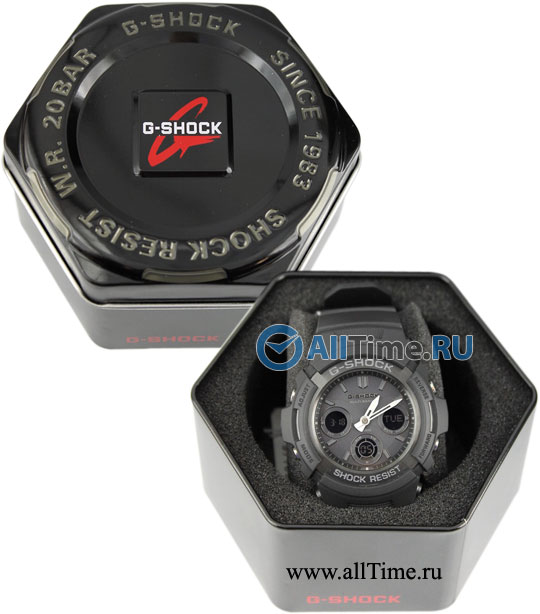 Японские наручные часы Casio G-SHOCK AWG-M100B-1A с хронографом