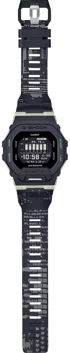 Японские спортивные наручные часы Casio G-SHOCK GBD-200LM-1E с хронографом