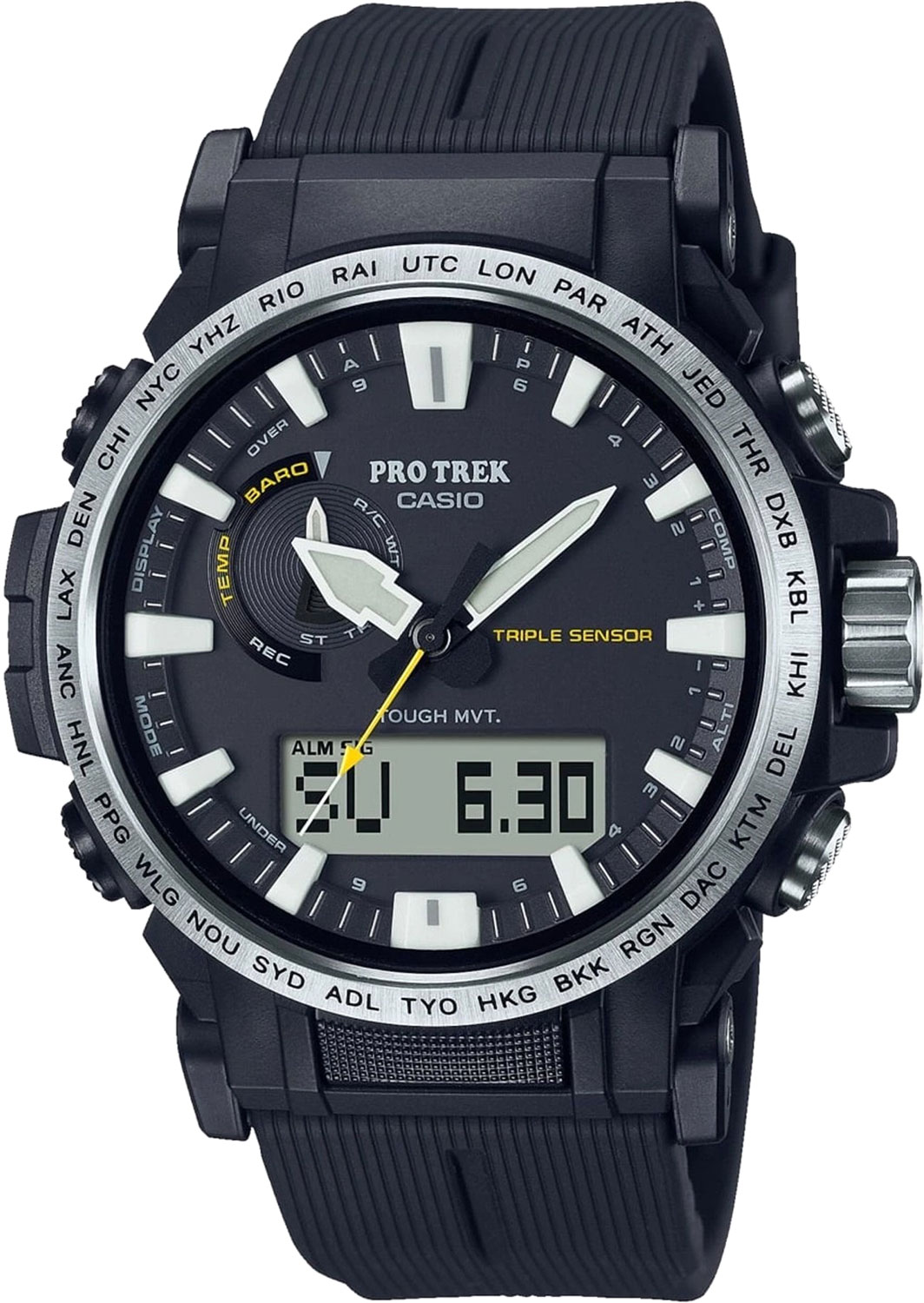 Японские наручные часы Casio Pro Trek PRW-61-1AER с хронографом