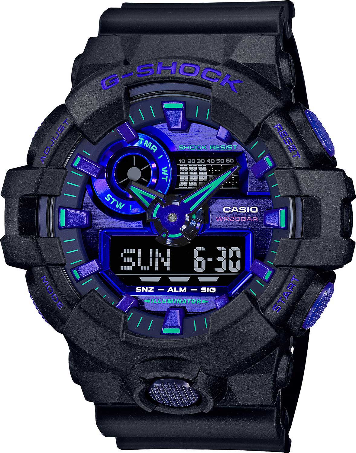 Японские наручные часы Casio G-SHOCK GA-700VB-1AER с хронографом