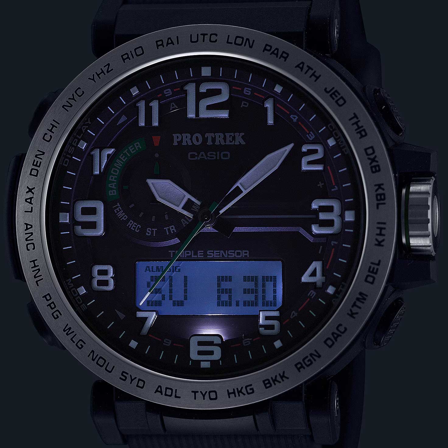 Японские наручные часы Casio Pro Trek PRG-601-1 с хронографом