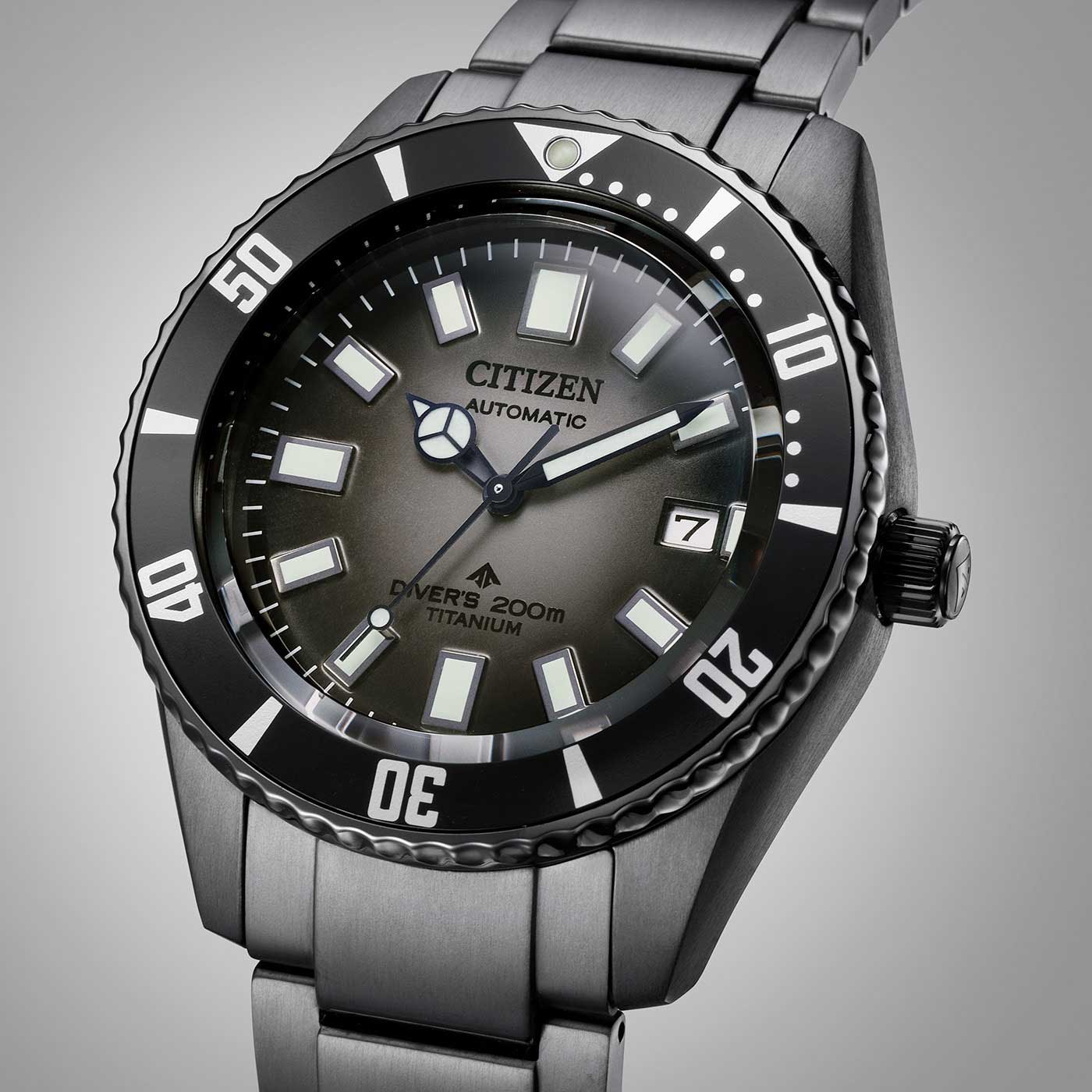 Японские механические титановые наручные часы Citizen NB6025-59H