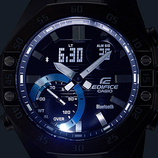 Японские наручные часы Casio Edifice ECB-10PB-1AEF с хронографом