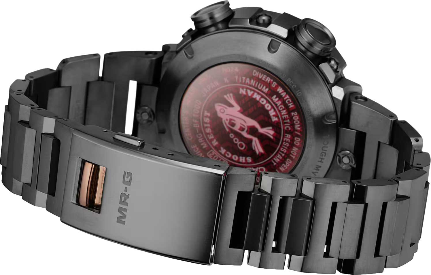 Японские титановые наручные часы Casio G-SHOCK MRG-BF1000B-1A с хронографом