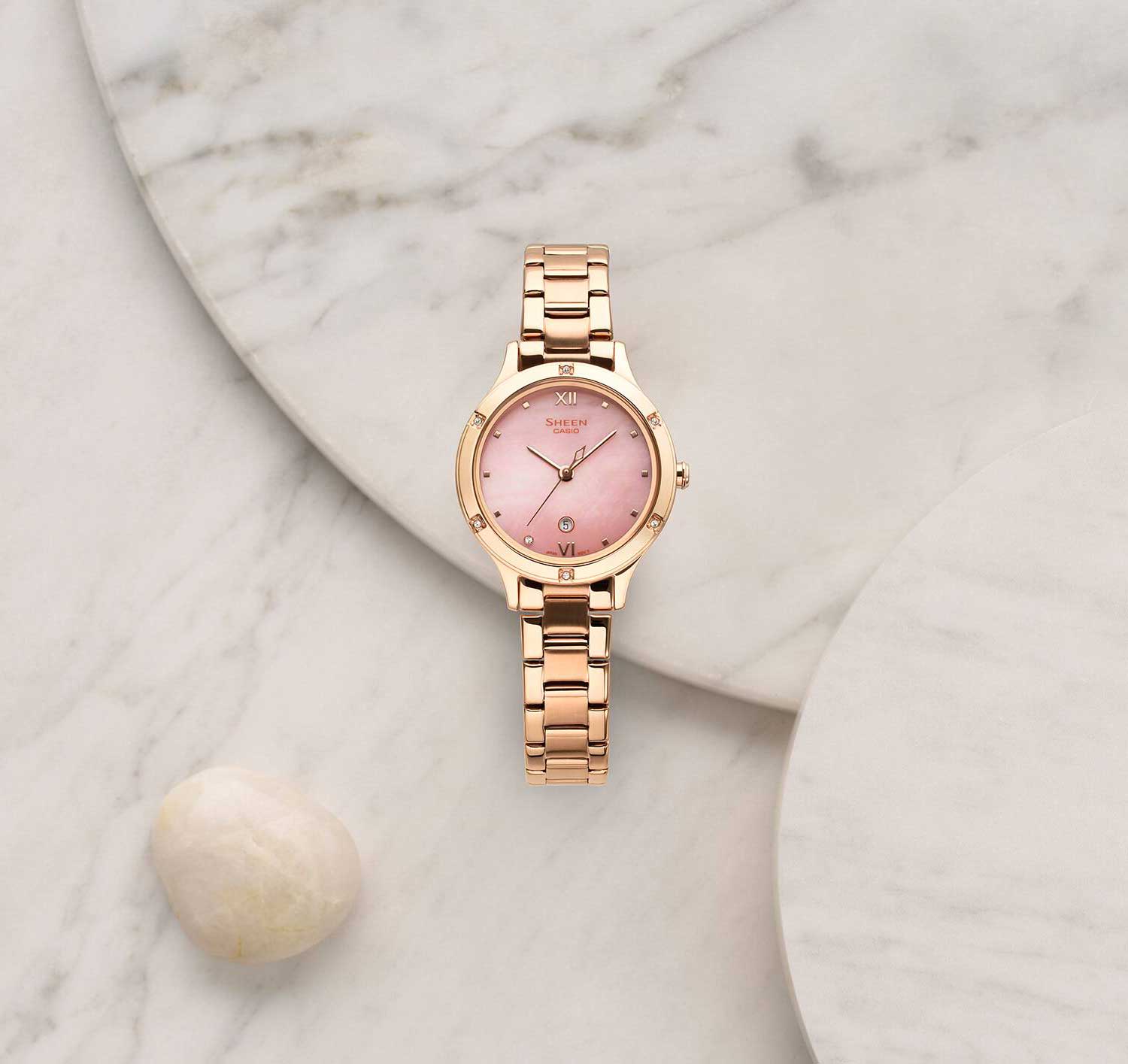 Японские наручные часы Casio Sheen SHE-4546PG-4A