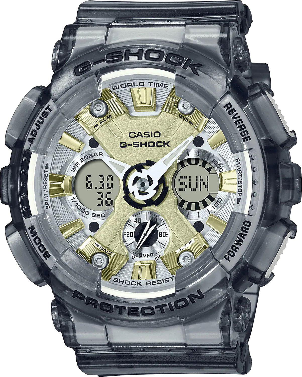 Японские наручные часы Casio G-SHOCK GMA-S120GS-8AER с хронографом
