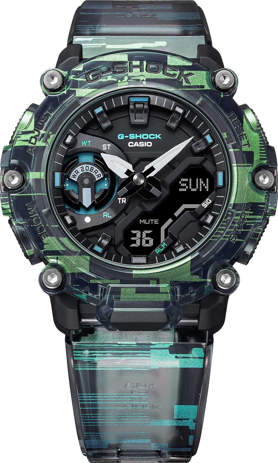 Японские наручные часы Casio G-SHOCK GA-2200NN-1A с хронографом