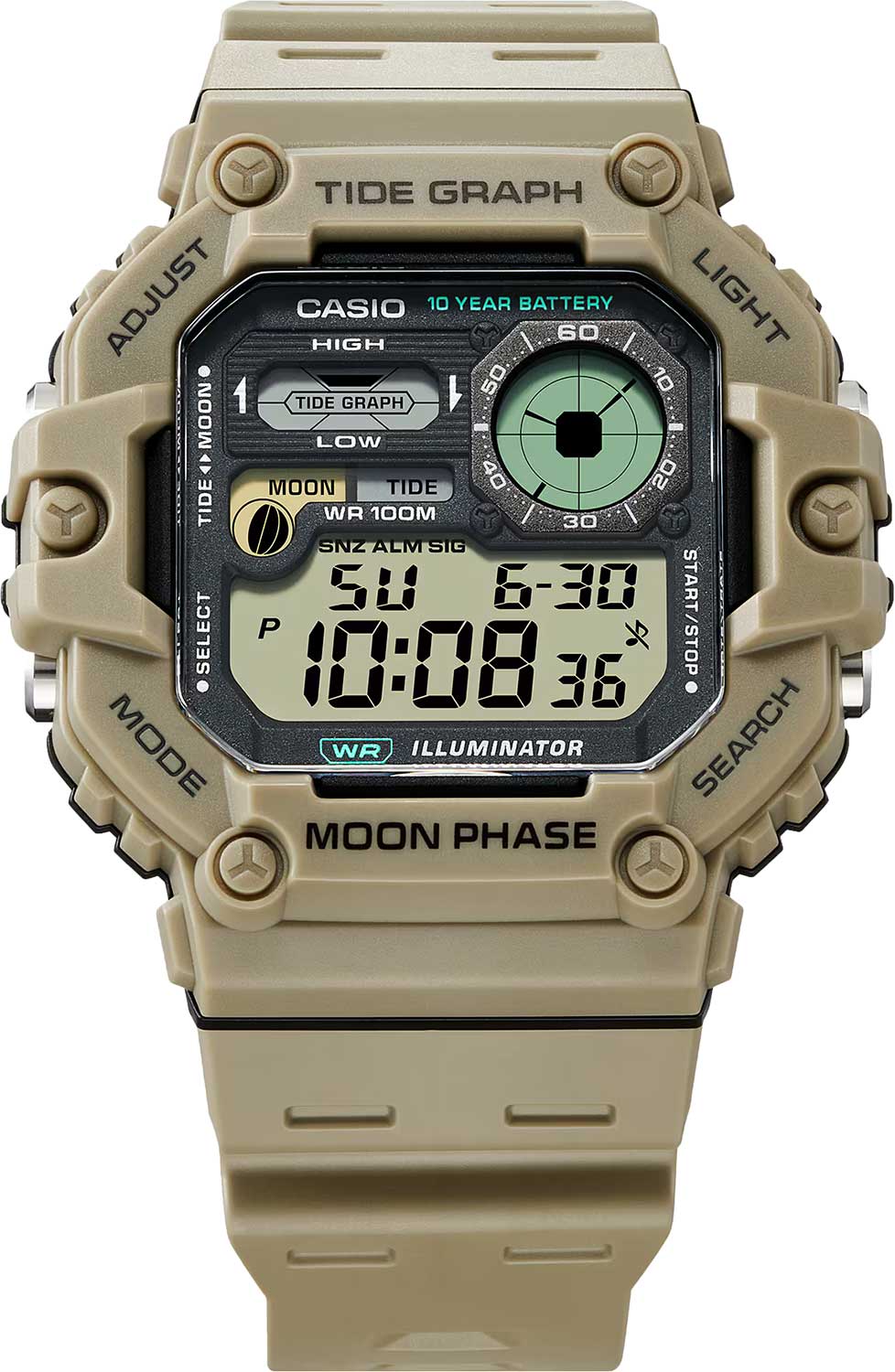 Японские наручные часы Casio Collection WS-1700H-5A с хронографом