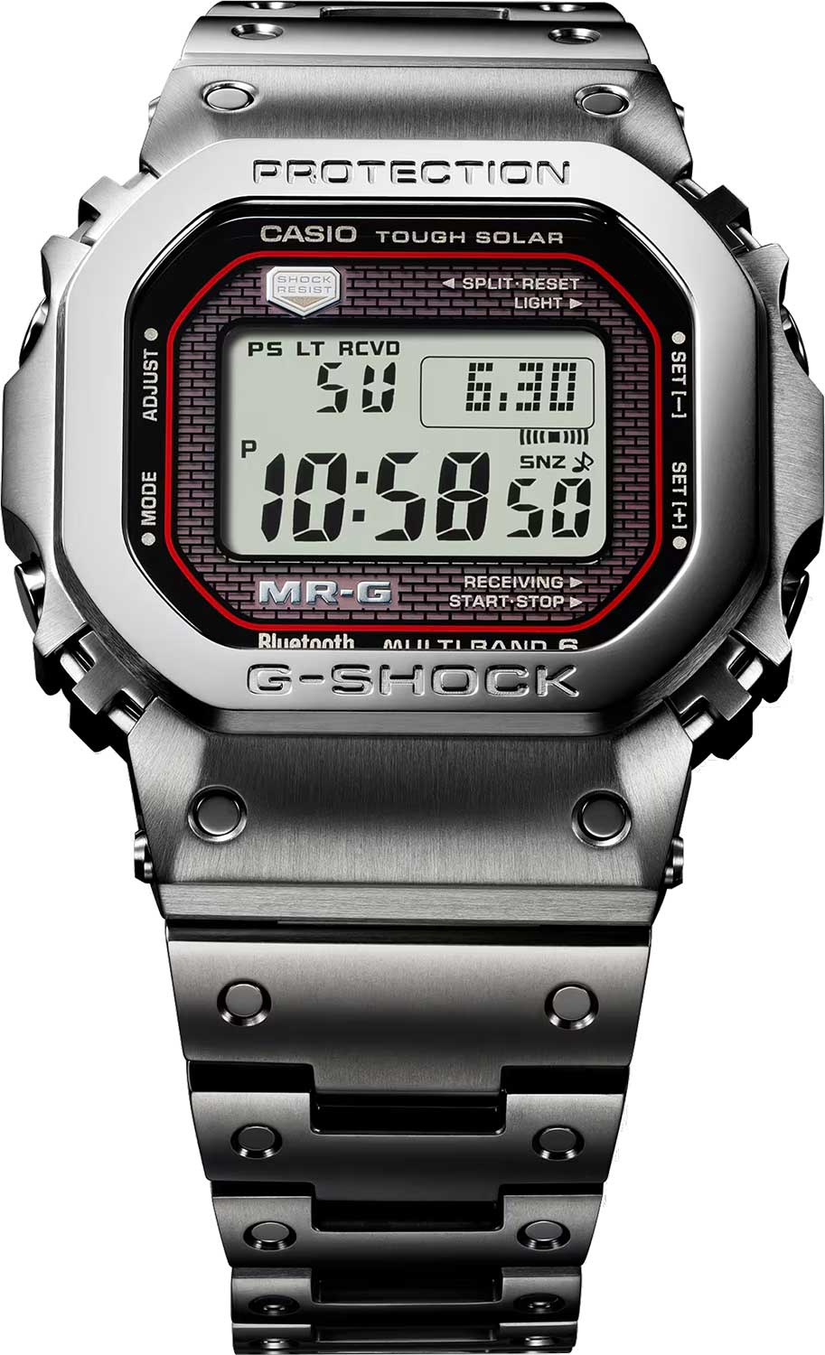 Японские титановые наручные часы Casio G-SHOCK MRG-B5000D-1 с хронографом