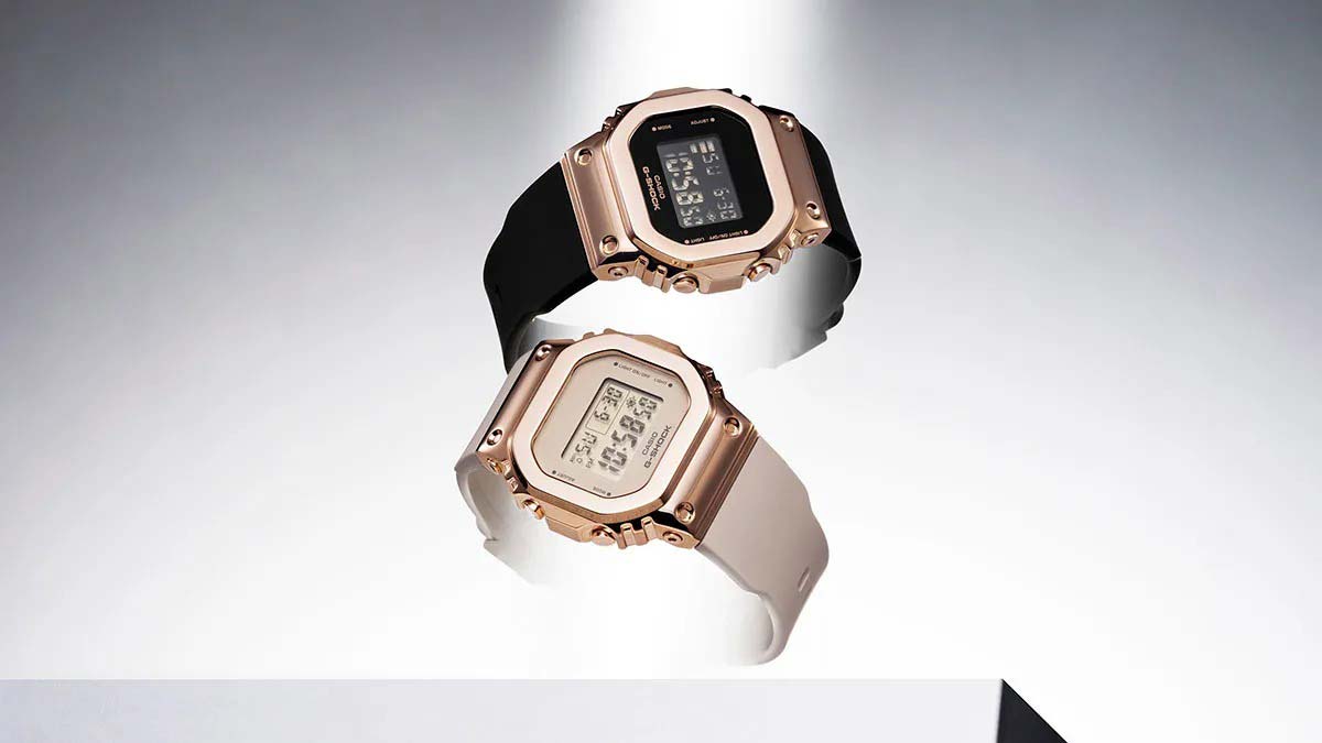 Японские наручные часы Casio G-SHOCK GM-S5600PG-4ER с хронографом