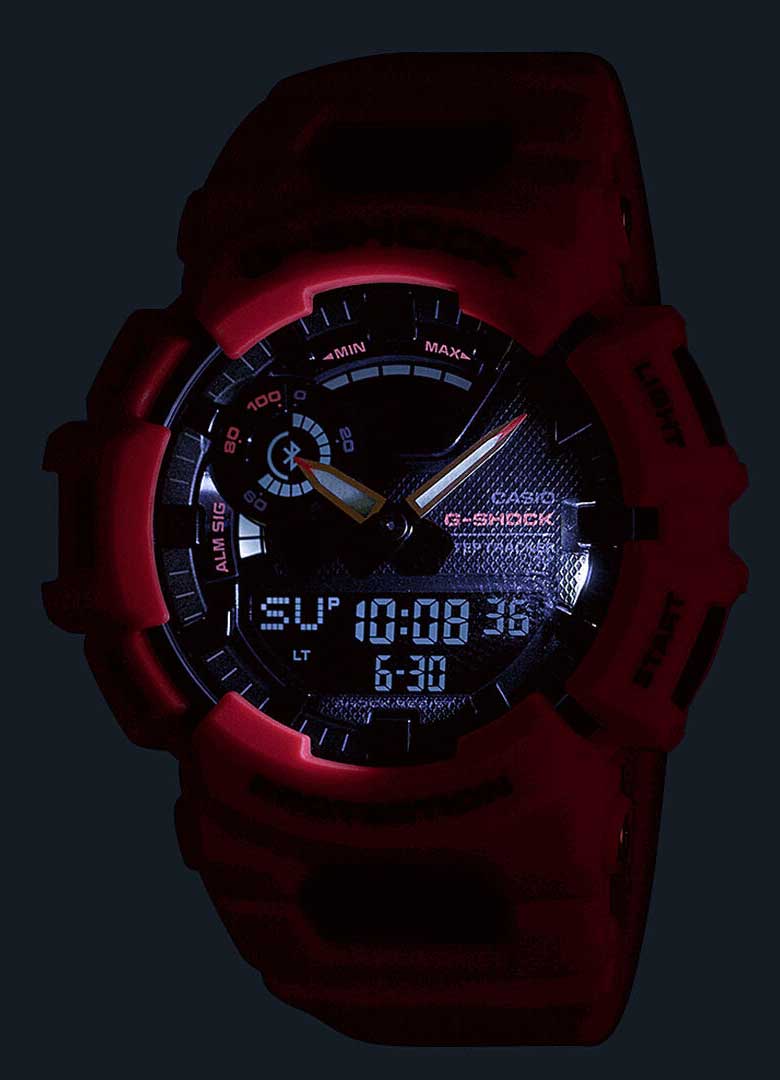 Японские спортивные наручные часы Casio G-SHOCK GBA-900RD-4A с хронографом