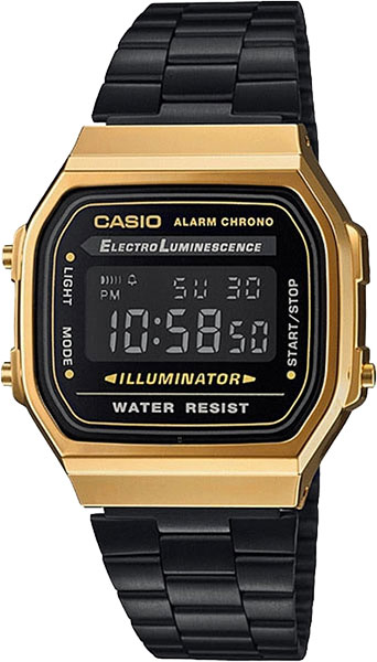 Японские наручные часы Casio Vintage A-168WEGB-1B с хронографом