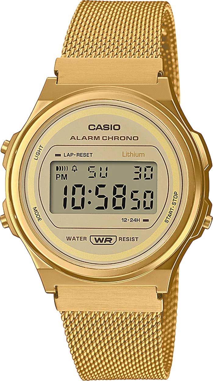 Японские наручные часы Casio Vintage A171WEMG-9AEF с хронографом