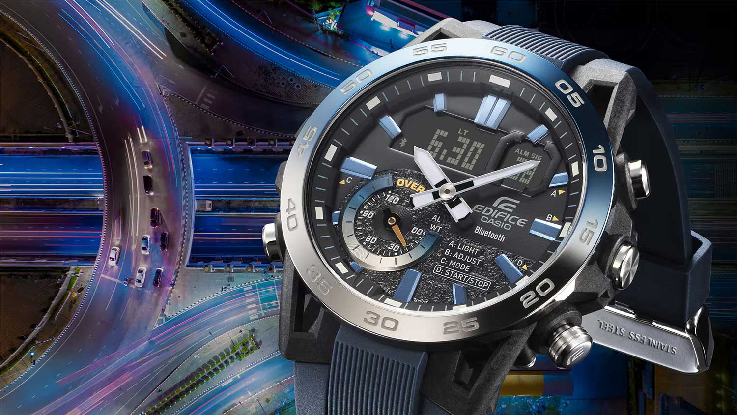 Японские наручные часы Casio Edifice ECB-40NP-1A с хронографом