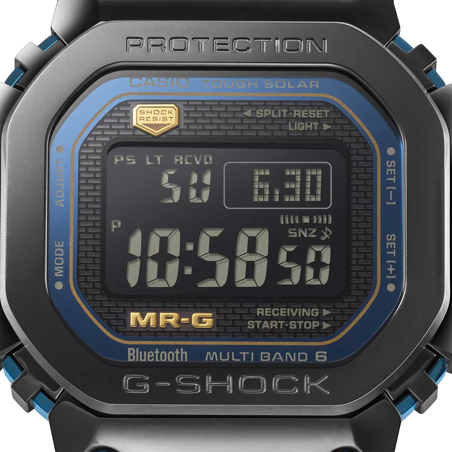 Японские титановые наручные часы Casio G-SHOCK MRG-B5000BA-1 с хронографом