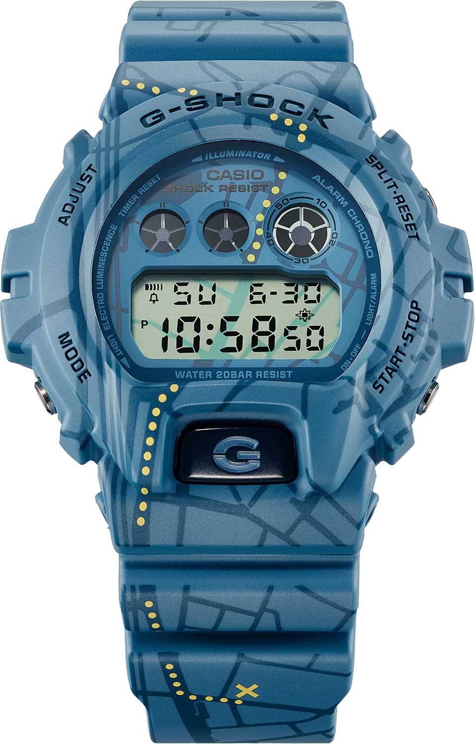 Японские наручные часы Casio G-SHOCK DW-6900SBY-2E с хронографом