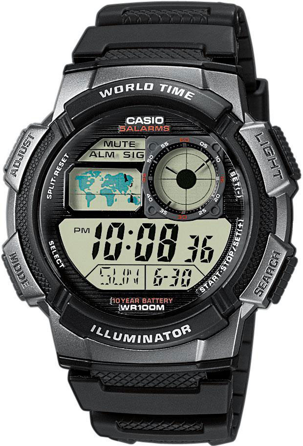 Японские наручные часы Casio Illuminator AE-1000W-1B с хронографом