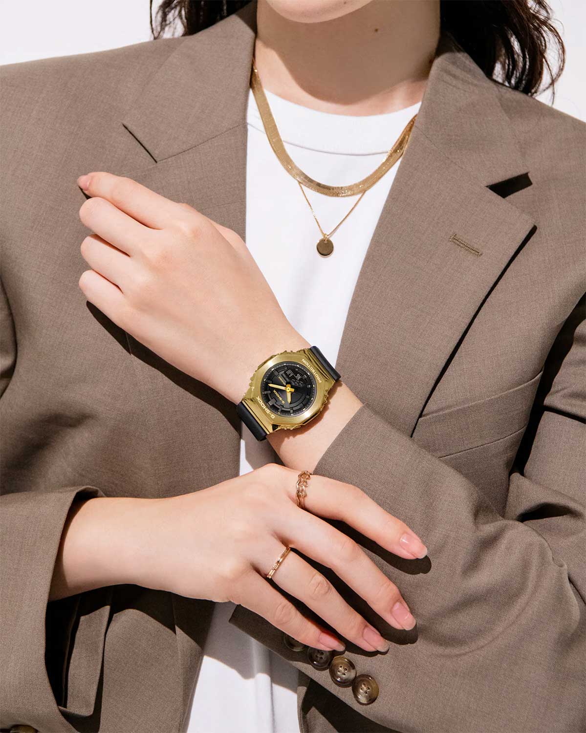 Японские наручные часы Casio G-SHOCK GM-S2100GB-1A с хронографом