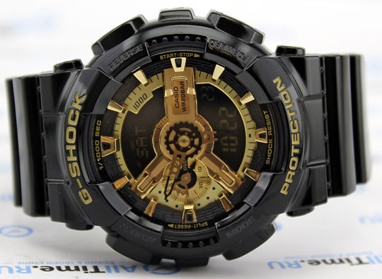 Японские наручные часы Casio G-SHOCK GA-110GB-1A с хронографом