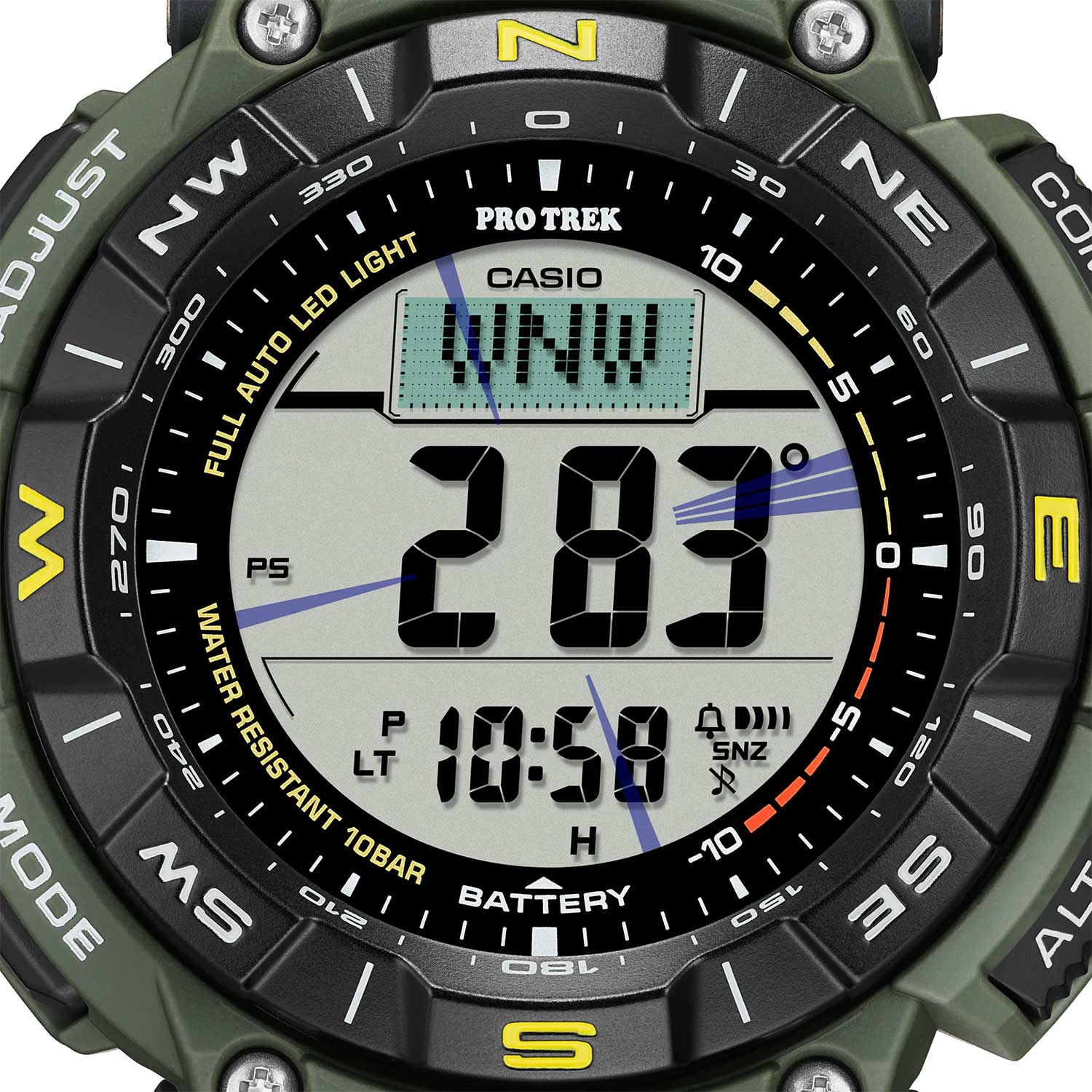 Японские наручные часы Casio Pro Trek PRG-340-3E с хронографом