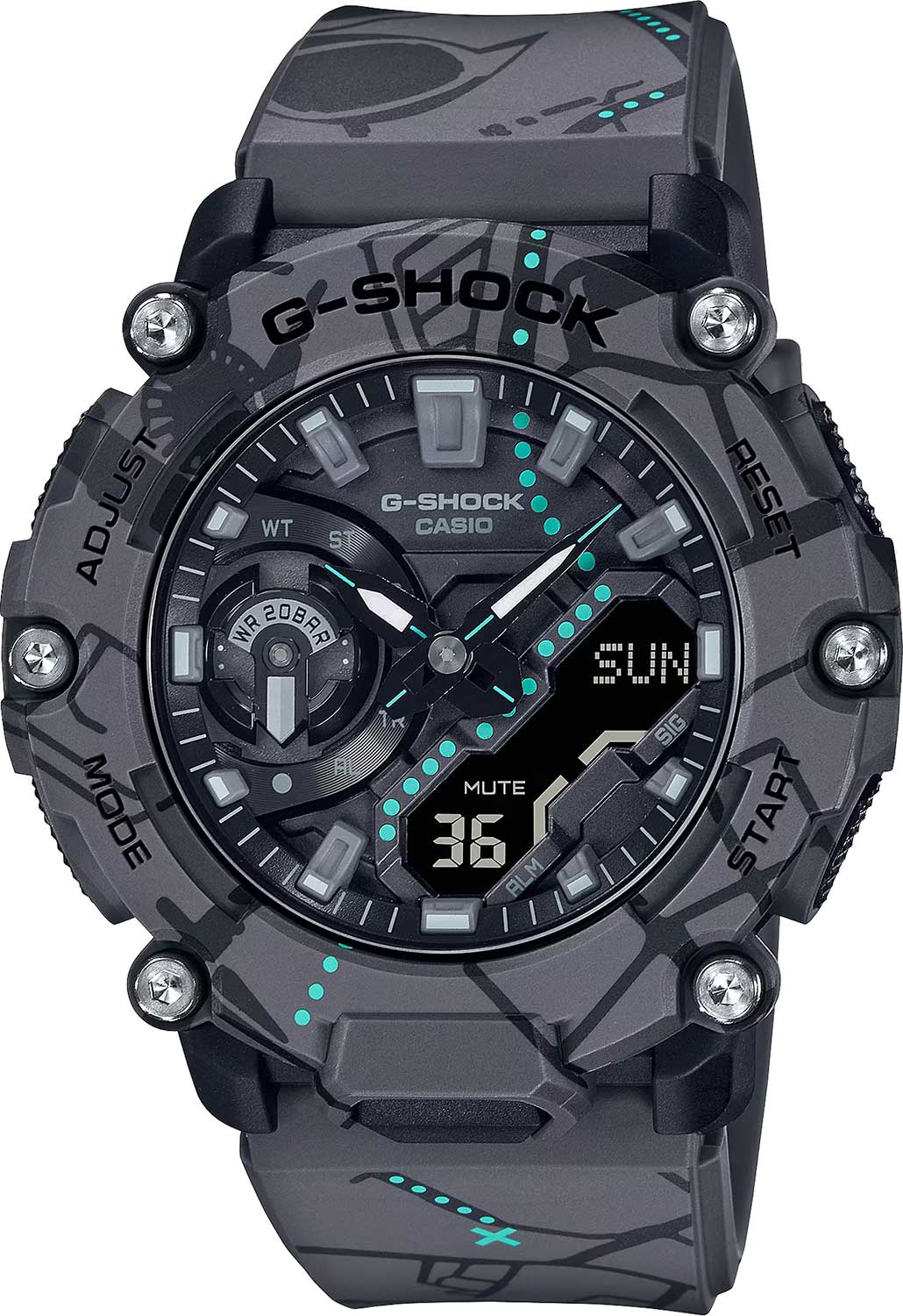 Японские наручные часы Casio G-SHOCK GA-2200SBY-8A с хронографом