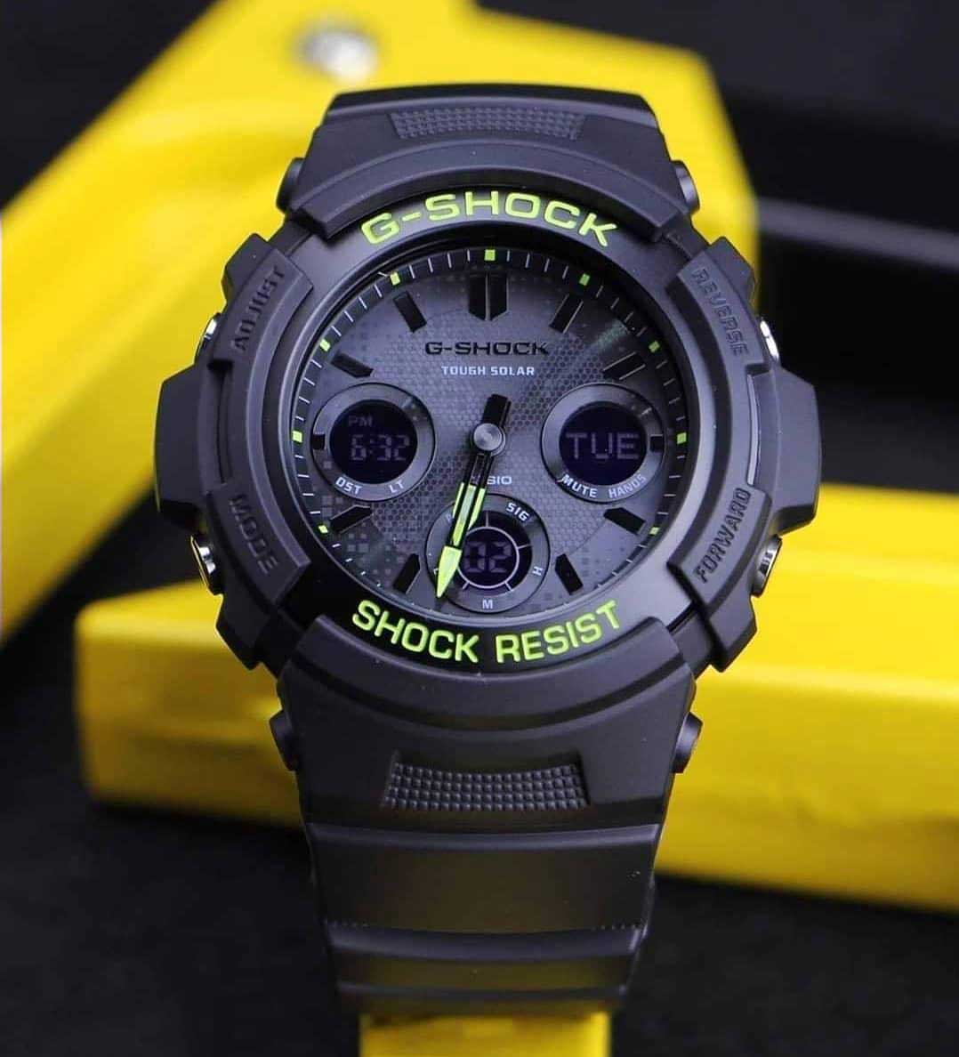 Японские наручные часы Casio G-SHOCK AWR-M100SDC-1A с хронографом