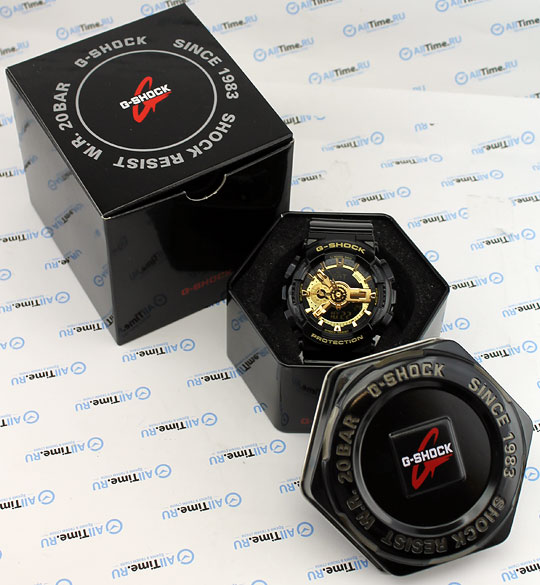 Японские наручные часы Casio G-SHOCK GA-110GB-1A с хронографом