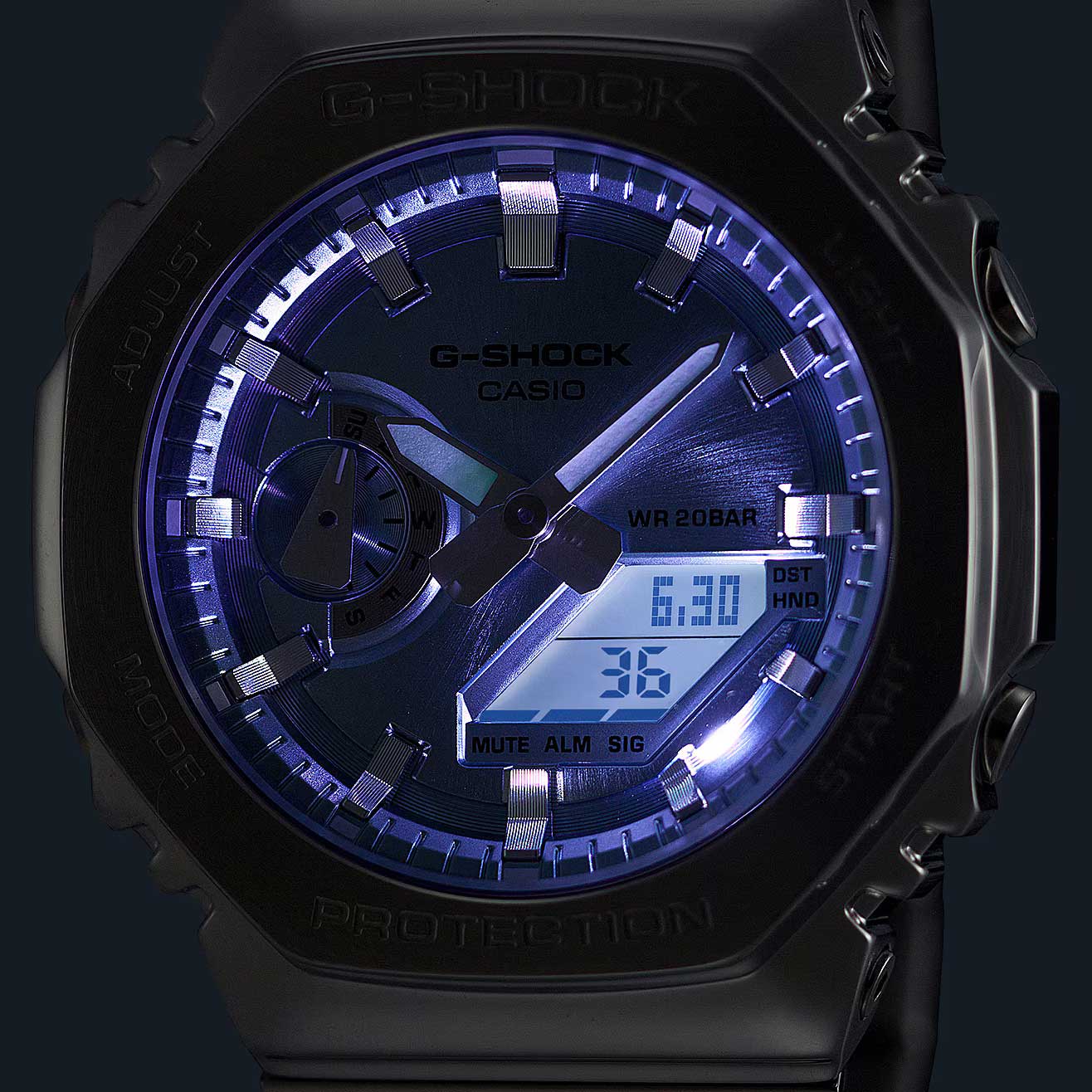 Японские наручные часы Casio G-SHOCK GM-2110D-2A с хронографом